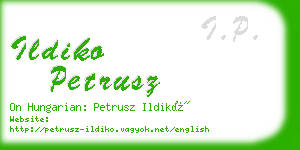 ildiko petrusz business card